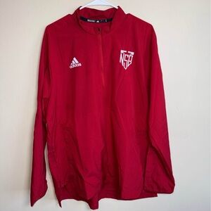 Adidas Nebraska Red Shrine Bowl Football Husker 1/4 Zip Jacket Shirt Large NWT